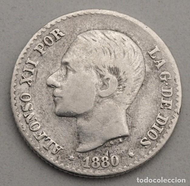 Monedas de Espa&ntilde;a: MONEDA DE PLATA DE 50 CENTIMOS ALFONSO XII 1880. MS-M. VER FOTOS PARA VER DETALLES.