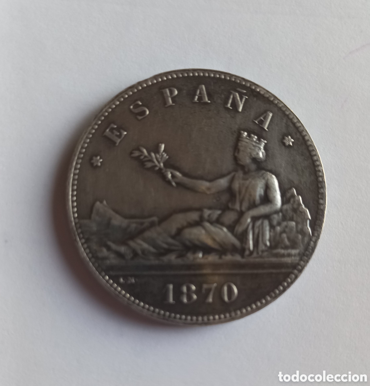 Monedas de Espa&ntilde;a: Moneda de cinco pesetas de 1870