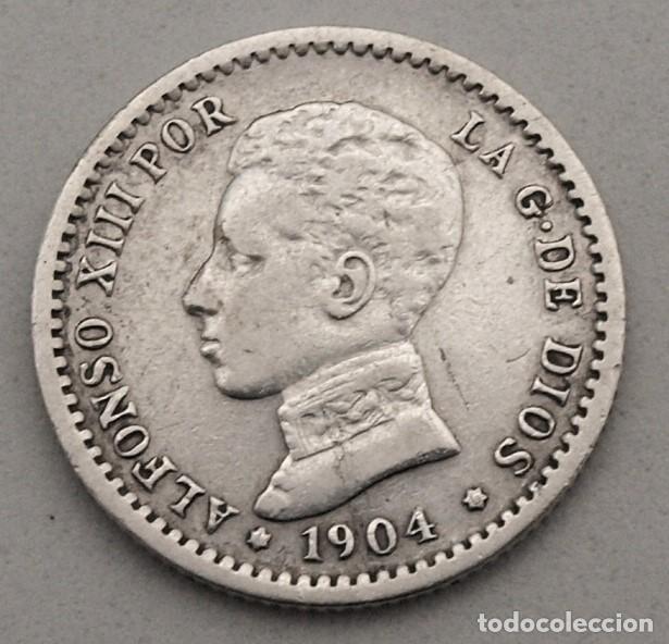 Monedas de Espa&ntilde;a: MONEDA DE PLATA DE 50 CENTIMOS ALFONSO XIII 1904. PC-V. VER FOTOS PARA VER DETALLES.
