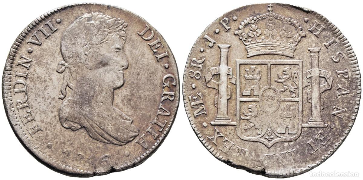 Monedas de Espa&ntilde;a: *** BONITOS 8 REALES DE FERNANDO VII. 1816 LIMA JP. CAL-1249. PLATA ***