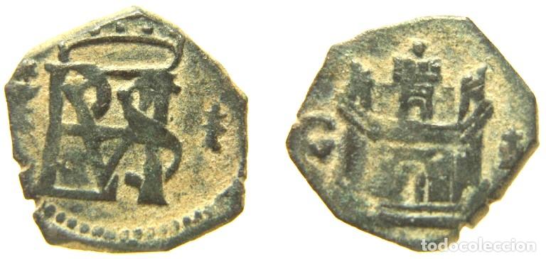 Monedas de Espa&ntilde;a: Moneda de Felipe II Blanca ,ceca Cuenca