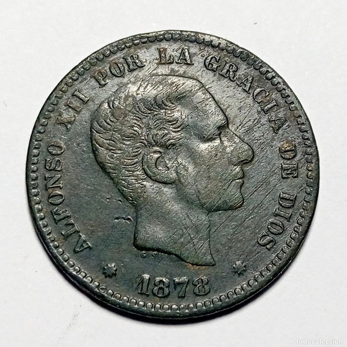 Monedas de Espa&ntilde;a: ⚜️ BBF7 7. Espa&ntilde;a. Alfonso XII. 5 c&eacute;ntimos 1878