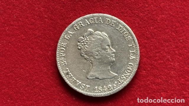 Monedas de Espa&ntilde;a: Isabel II, 4 reales 1842 Barcelona, CC, AC 424, MBC / MBC+