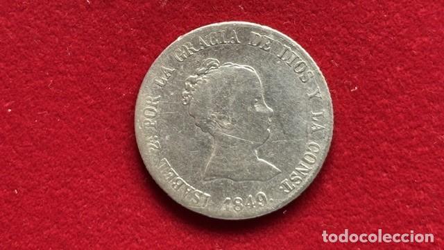 Monedas de Espa&ntilde;a: Isabel II, 4 reales 1849 Madrid, CL, AC 454,