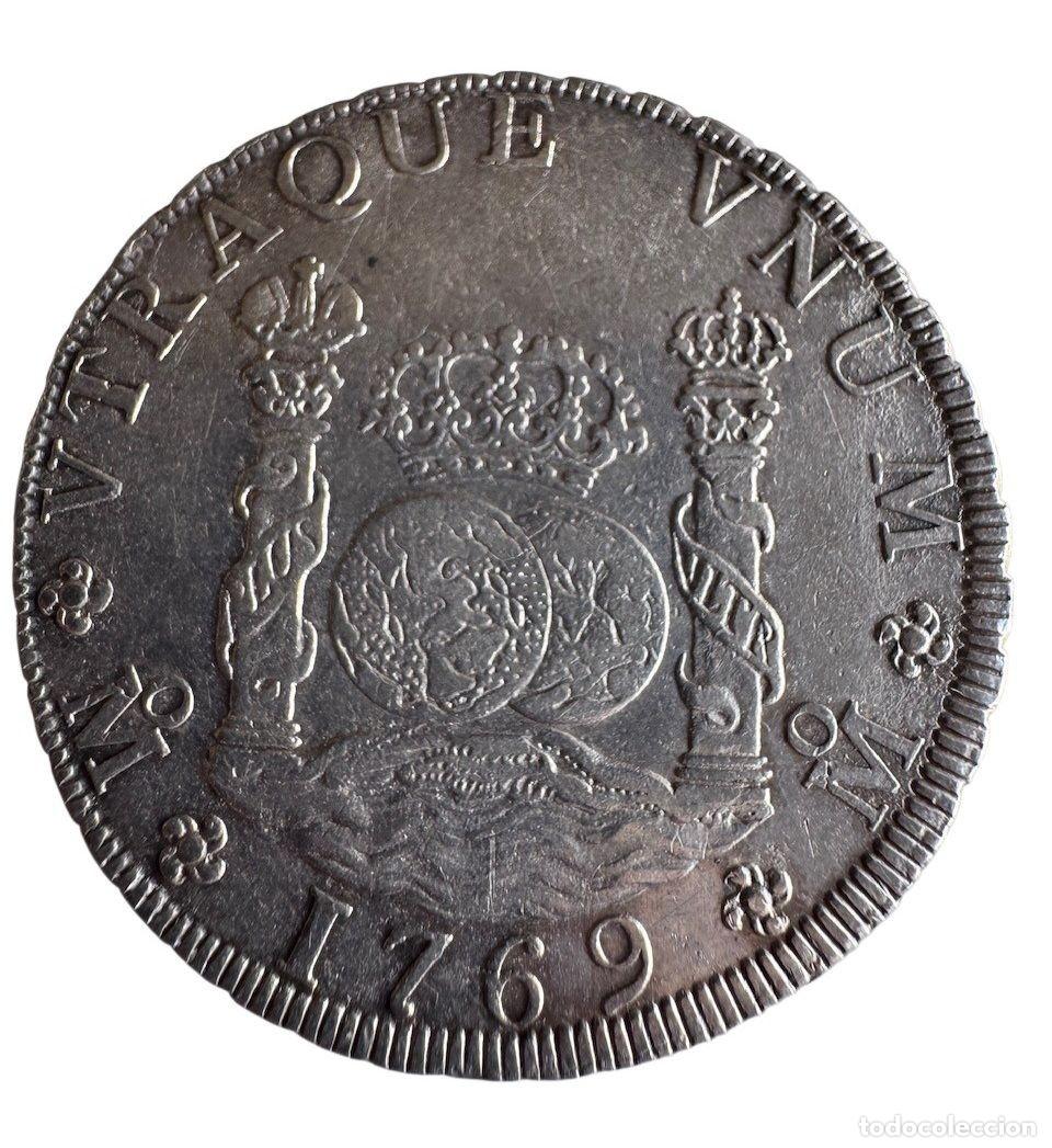 Monedas de Espa&ntilde;a: Carlos III. 8 Reales 1769 M&eacute;xico MF 27 gr. EBC/EBC-