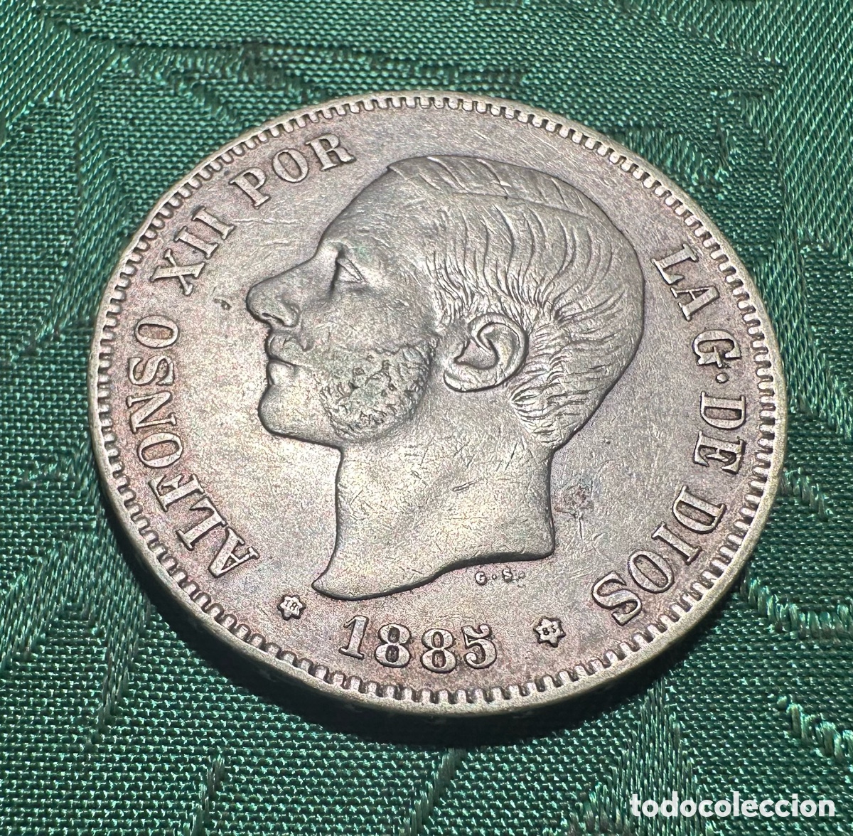 Monedas de Espa&ntilde;a: MONEDA DE 5 PESETAS PLATA (DURO)DE ALFONSO XII DEL A&Ntilde;O 1885.