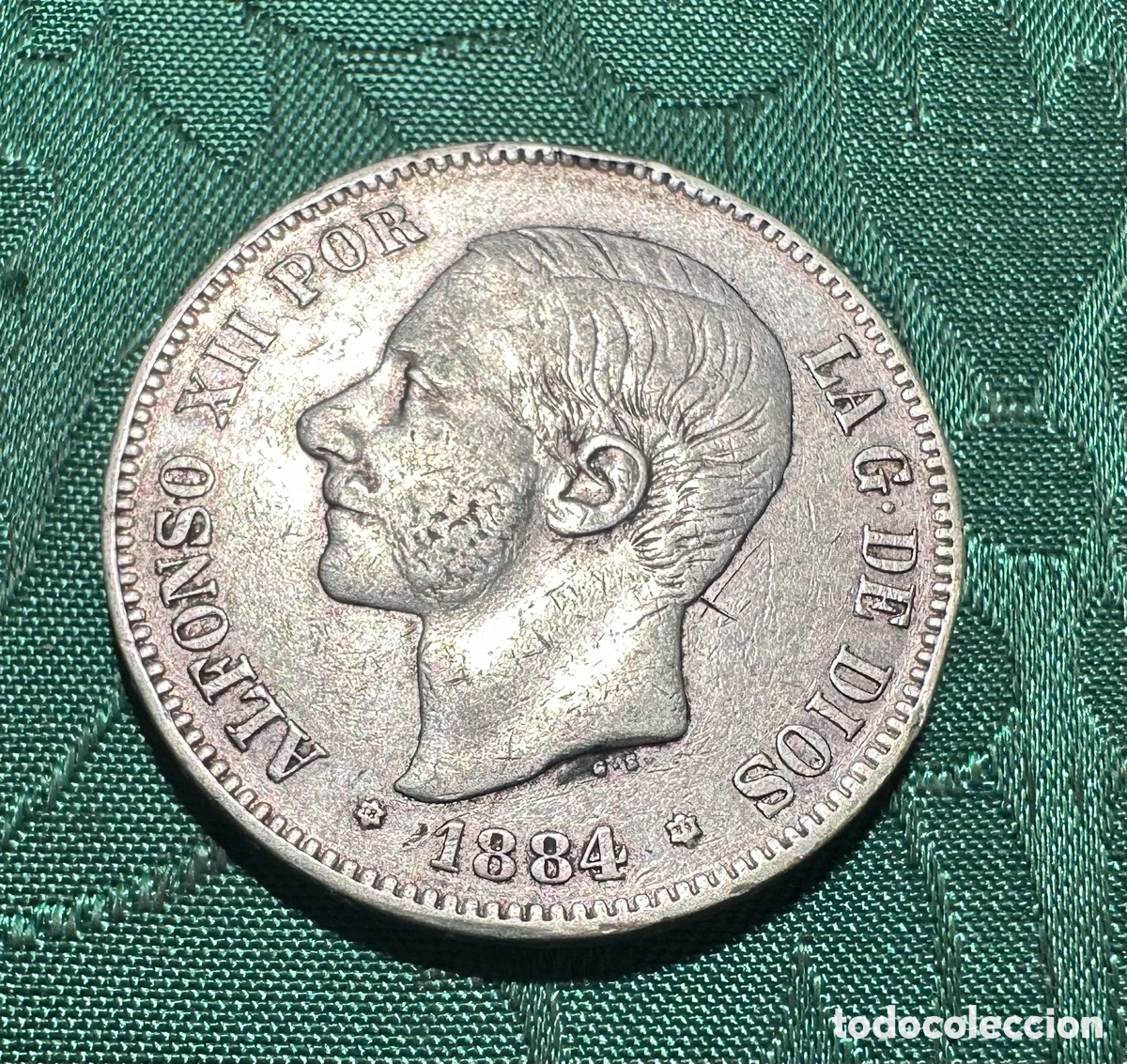 Monedas de Espa&ntilde;a: MONEDA DE 5 PESETAS PLATA (DURO)DE ALFONSO XII DEL A&Ntilde;O 1884.