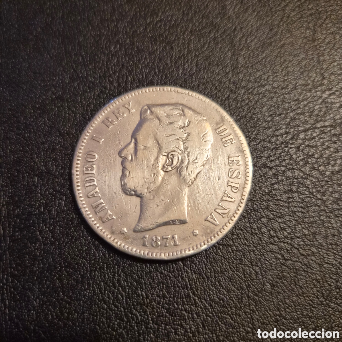Monedas de Espa&ntilde;a: Moneda de 5 Pesetas de plata Amadeo I 1871