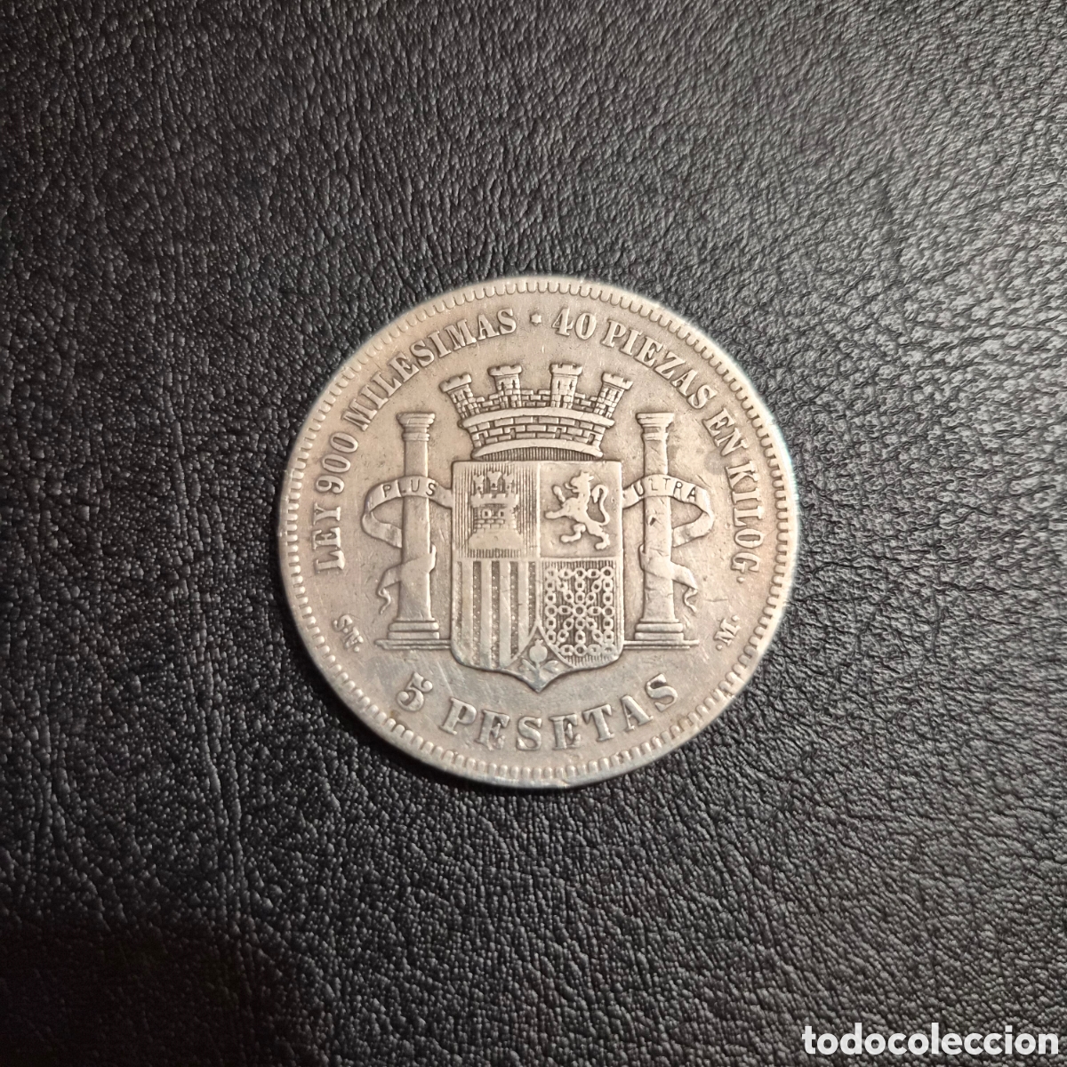 Monedas de Espa&ntilde;a: Moneda de 5 pesetas de plata a&ntilde;o 1870