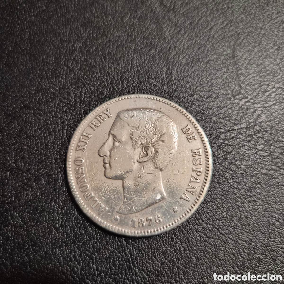 Monedas de Espa&ntilde;a: Moneda de plata de 5 pesetas Alfonso XII 1876