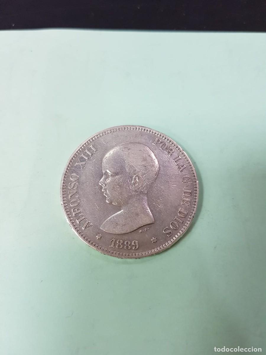 Monedas de Espa&ntilde;a: ALFONSO XIII- 5 PESETAS-1889*89 MPM