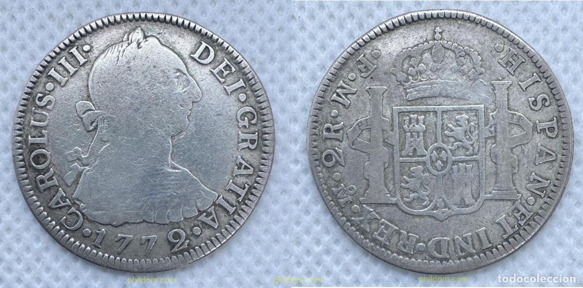 Monedas de Espa&ntilde;a: 5148 ESPA&Ntilde;A 1772 CARLOS III 2 REAL 1772 MEXICO F