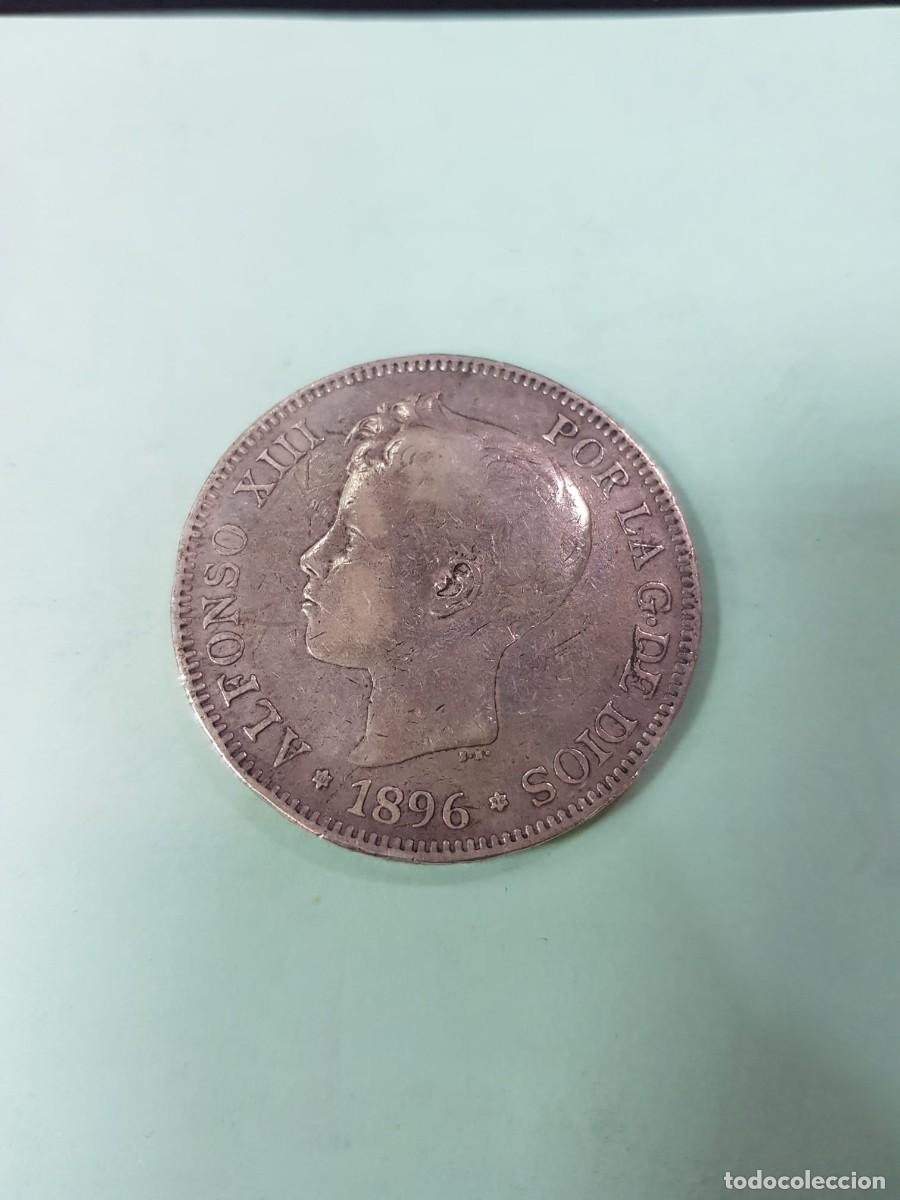 Monedas de Espa&ntilde;a: ALFONSO XIII- 5 PESETAS-1896*18-96 PGV