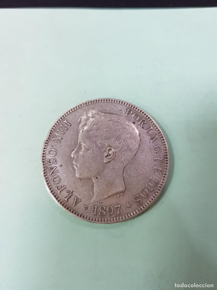 Monedas de Espa&ntilde;a: ALFONSO XIII- 5 PESETAS-1897*18-97 SGV