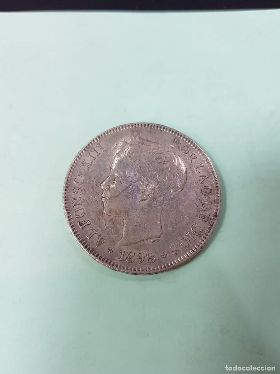 Monedas de Espa&ntilde;a: ALFONSO XIII- 5 PESETAS-1898*18-98 SGV