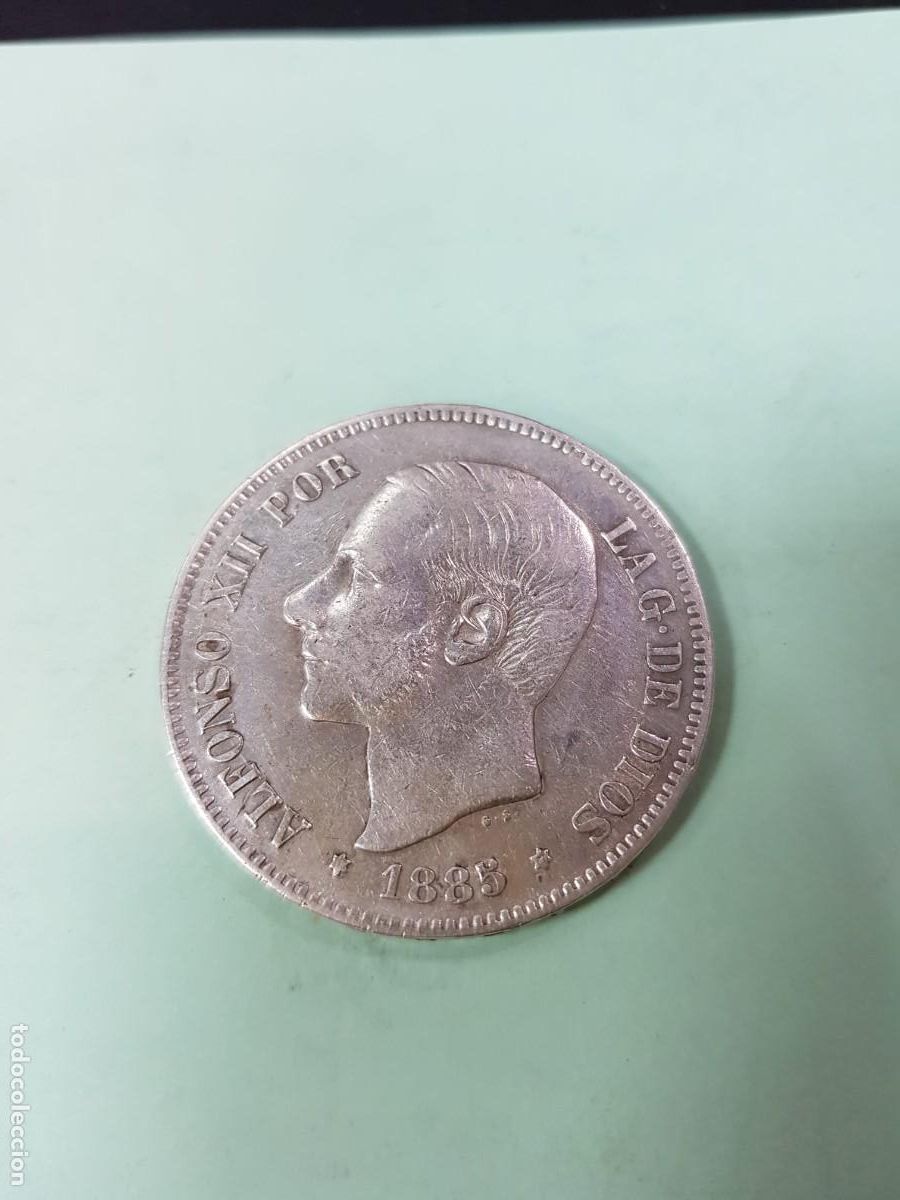 Monedas de Espa&ntilde;a: ALFONSO XII- 5 PESETAS-1885*18-87 MSM