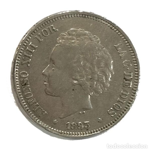 Monedas de Espa&ntilde;a: Moneda Plata Espa&ntilde;a 1893*93 5 Pesetas Alfonso XIII