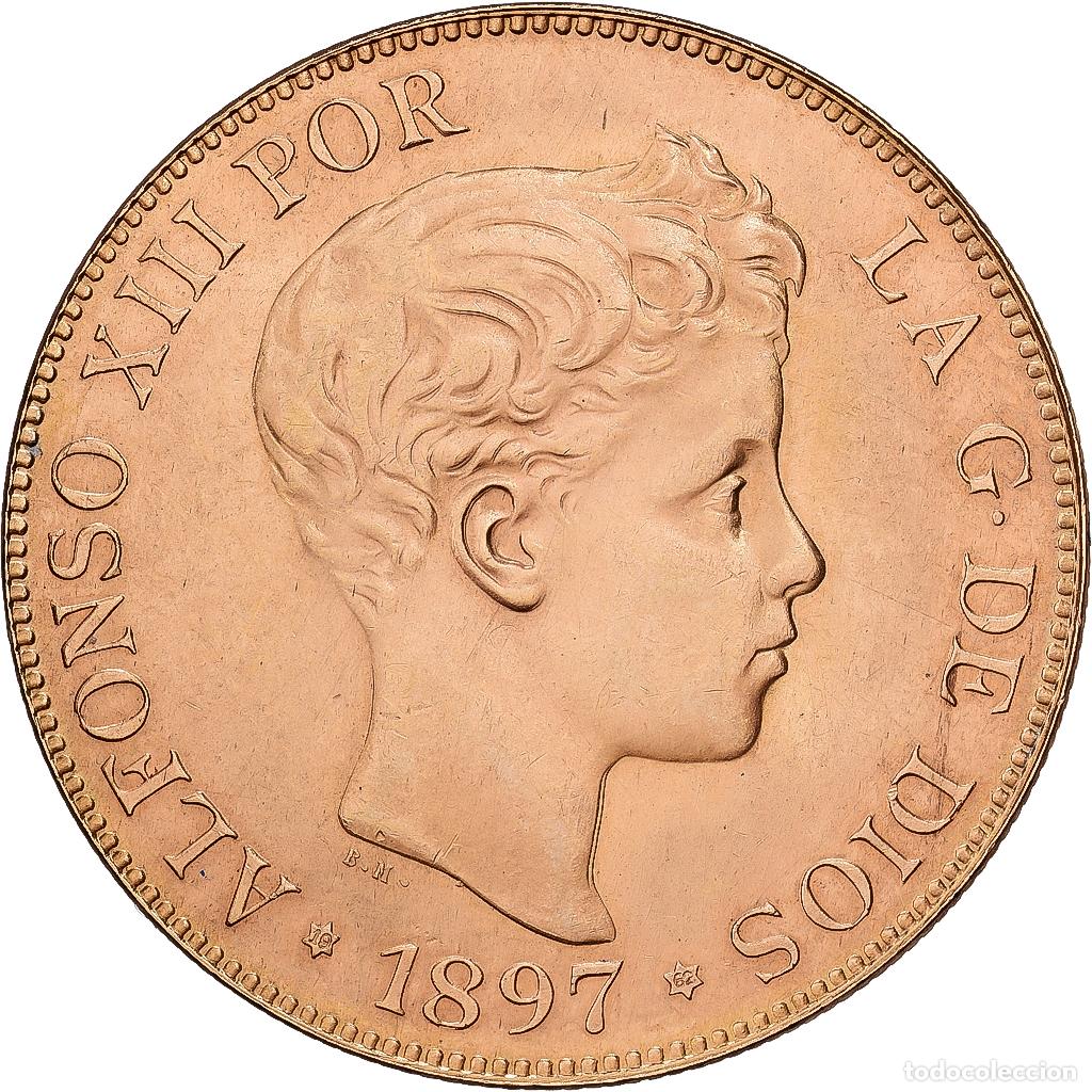 Monedas de Espa&ntilde;a: [#1551110] Espa&ntilde;a, Alfonso XIII, 100 Pesetas, 1897(62), Madrid, Restrike, Oro rojo, EBC+