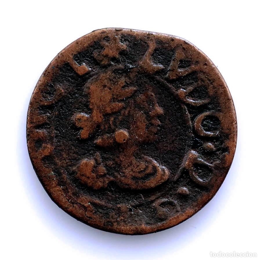 Monedas de Espa&ntilde;a: Spain-Llu&iacute;s XIV Guerra dels Segadors. 1 Diner 1643-1646 Vic. Cobre 1,6 g.