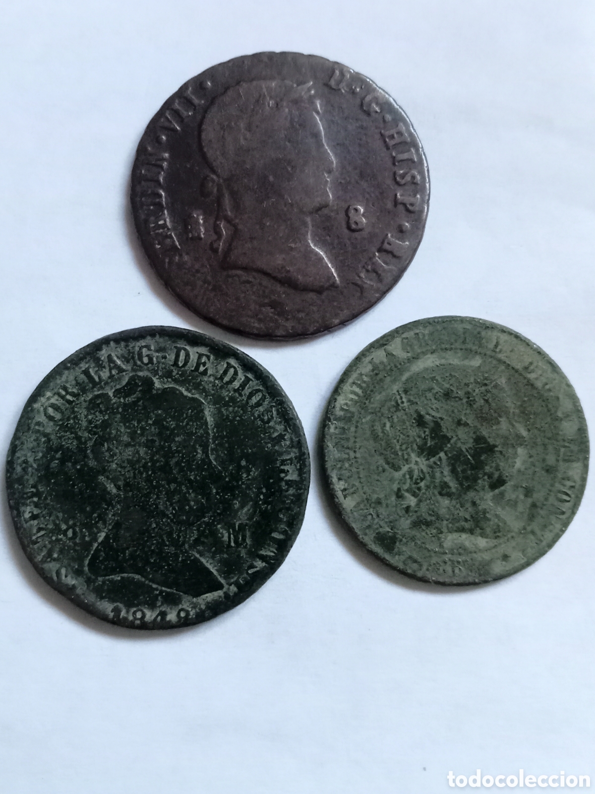 Monedas de Espa&ntilde;a: FERNANDO VII - ISABEL II (2) -A&Ntilde;OS 1833-1848-1867