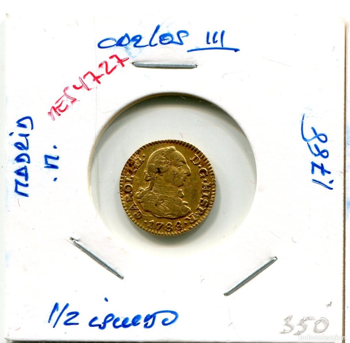Monedas de Espa&ntilde;a: MEDIO ESCUDO CARLOS III A&Ntilde;O 1788 MADRID M ( MES4727 )