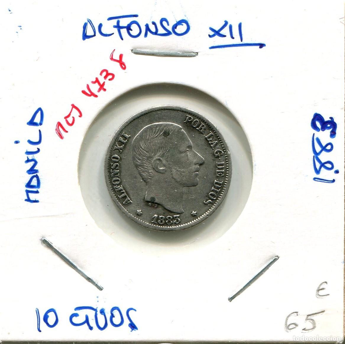 Monedas de Espa&ntilde;a: 10 CENTAVOS ALFONSO XII A&Ntilde;O 1883 MANILA ( MES4738 )