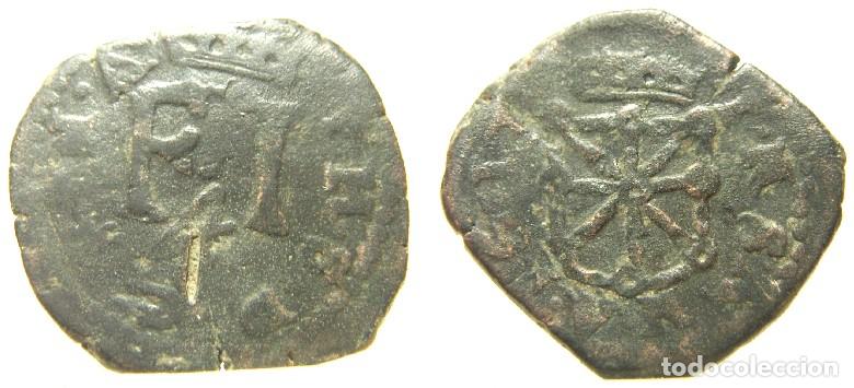 Monedas de Espa&ntilde;a: Moneda de Felipe IV 4 Cornados de Pamplona