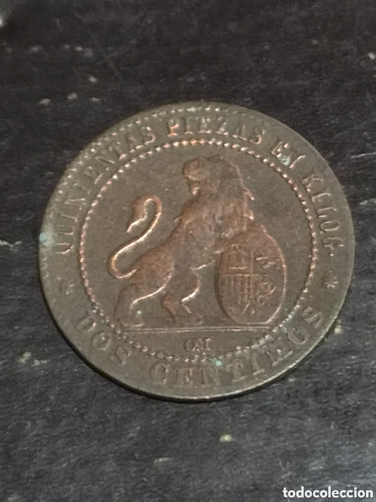 Monedas de Espa&ntilde;a: MONEDA 2 C&Eacute;NTIMOS 1870 ESPA&Ntilde;A