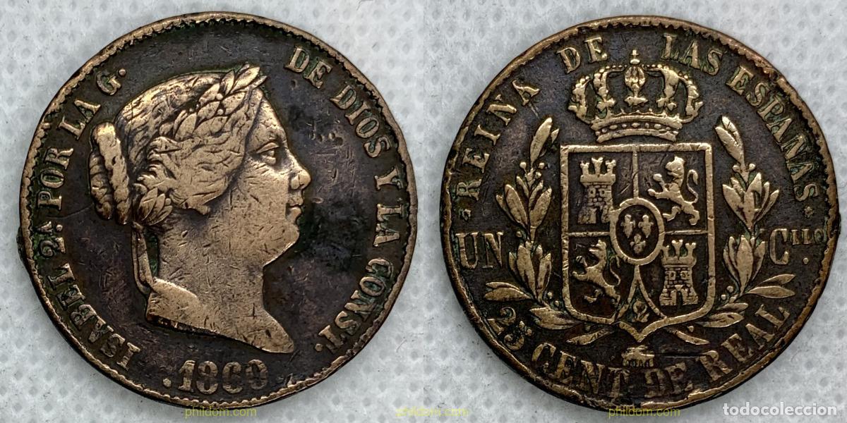 Monedas de Espa&ntilde;a: 2510 ESPA&Ntilde;A 1860 ISABEL II 1860 - 25 cts de real SEGOVIA