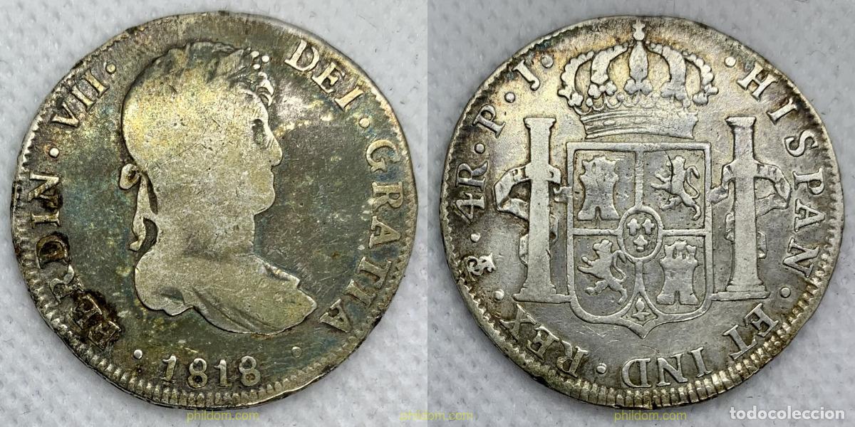 Monedas de Espa&ntilde;a: 2458 ESPA&Ntilde;A 1818 FERNANDO VII 1818 4 REALES PJ