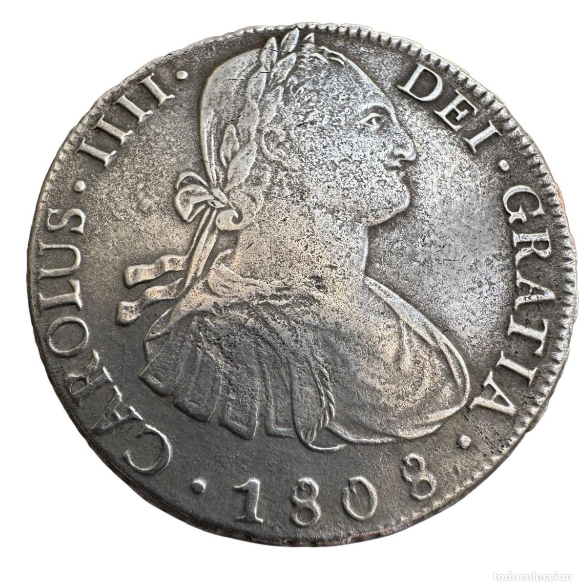 Monedas de Espa&ntilde;a: Carlos IV. 8 Reales 1808 Potos&iacute; PJ 26,2 gr Ag Falsificaci&oacute;n antigua bajo nuestro punto de vista