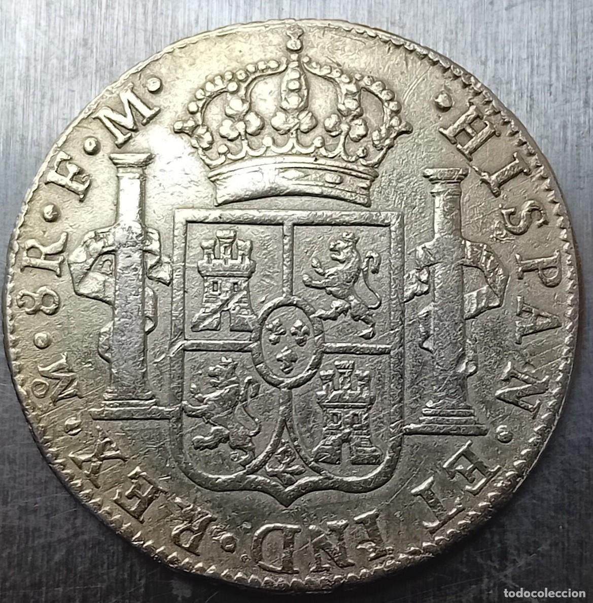 Monedas de Espa&ntilde;a: 8 REALES 1791 CECA MEXICO. BA&Ntilde;ADA EN ORO?