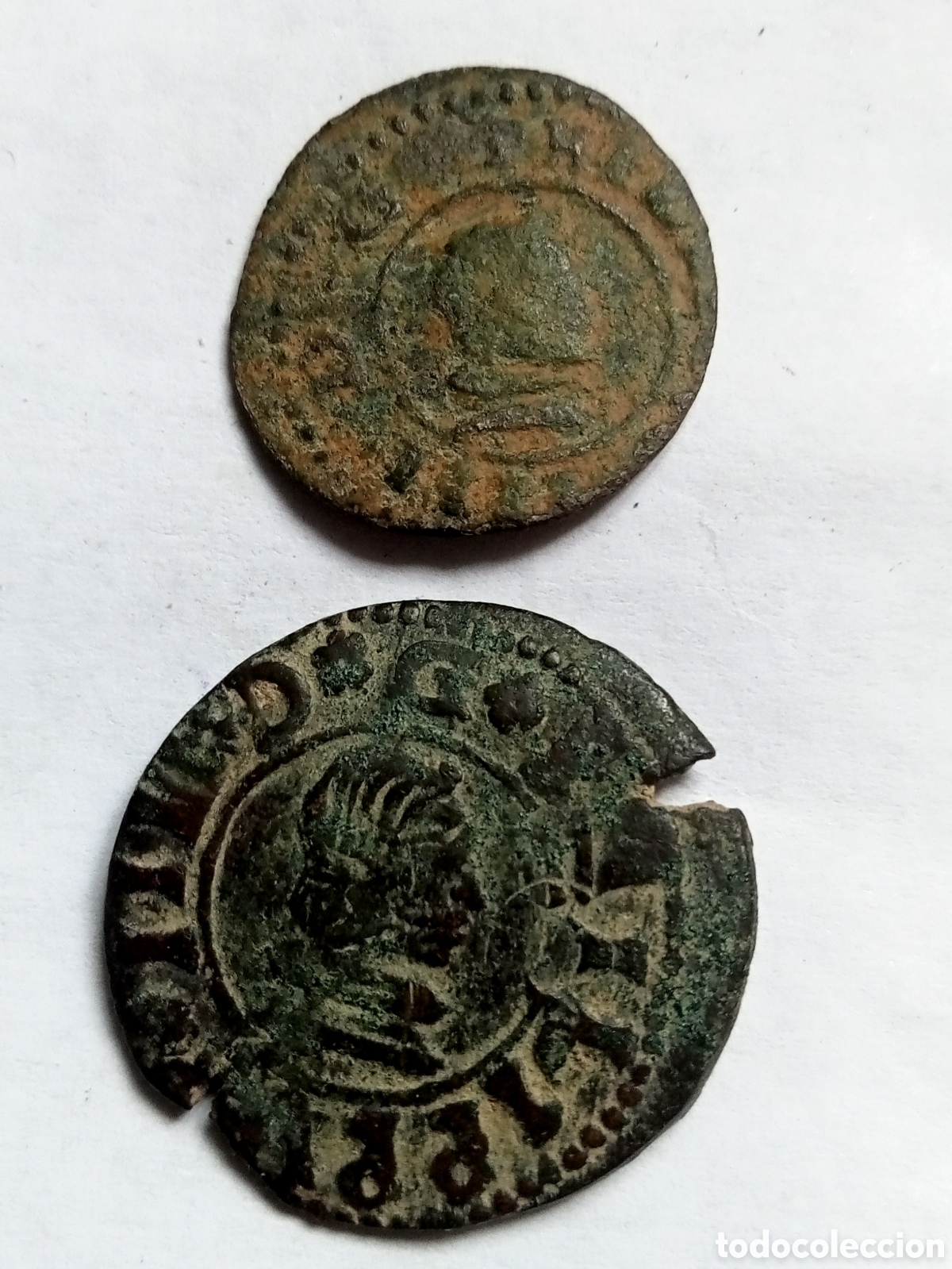 Monedas de Espa&ntilde;a: FELIPE IV - A&Ntilde;OS 1665 y 1666 - 8 y 16 MARAVEDIES
