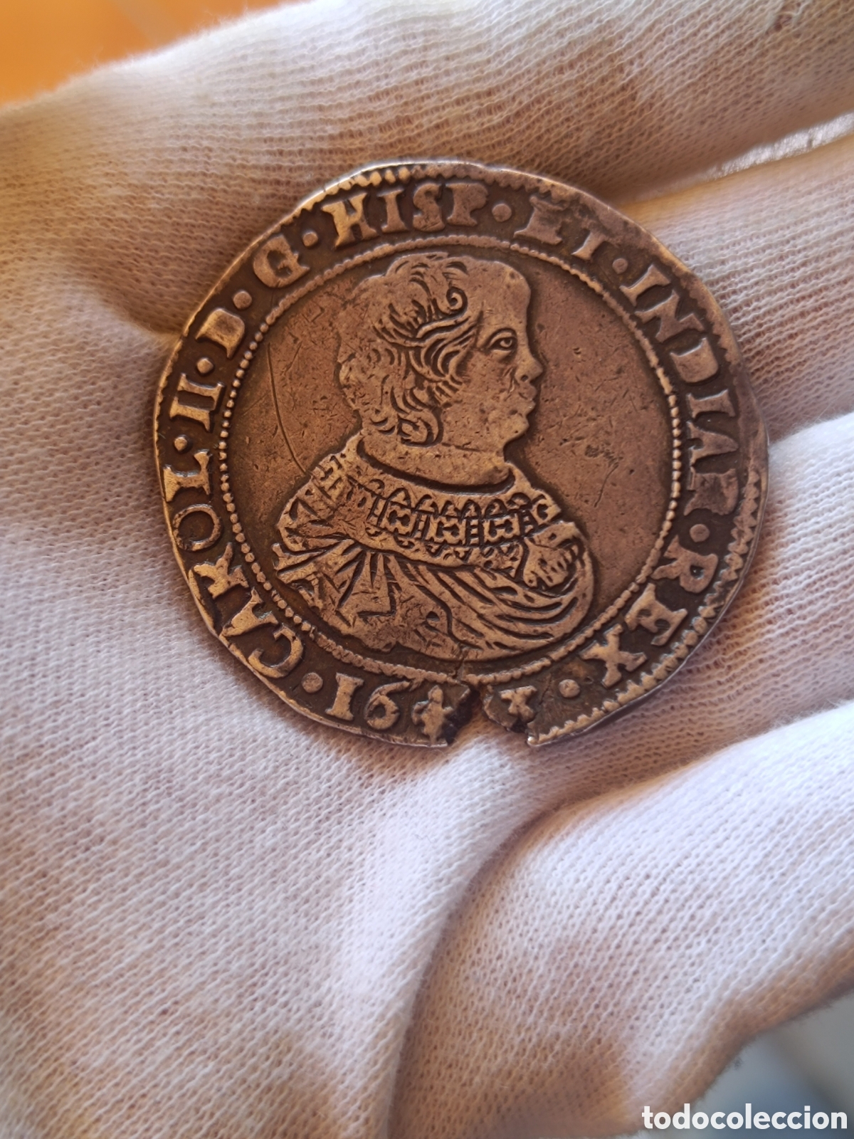 Monedas de Espa&ntilde;a: Ducaton Carlos II. 1673. Ceca Brujas