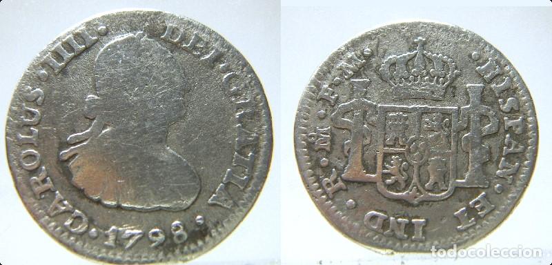 Monedas de Espa&ntilde;a: Moneda de CARLOS IV , 1/2 REAL , 1798 , MEXICO MEJICO FM