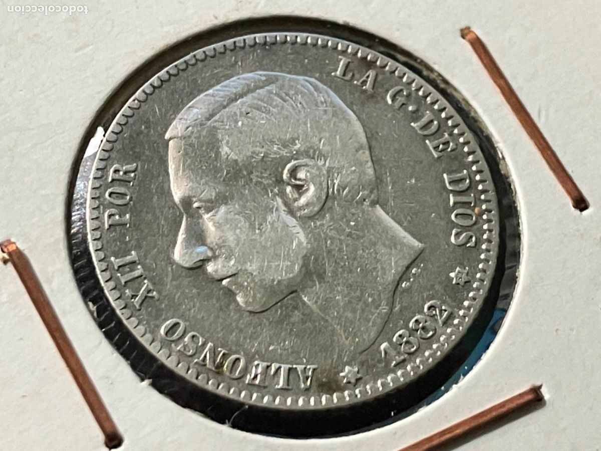 Monedas de Espa&ntilde;a: Moneda plata Espa&ntilde;a 1882 *82 - 1 peseta - Alfonso XII - MS M