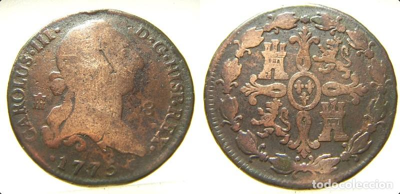 Monedas de Espa&ntilde;a: Moneda de CARLOS III 8 MARAVEDIS 1775 SEGOVIA