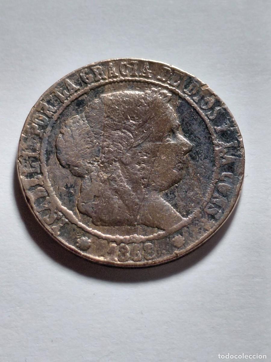 Monedas de Espa&ntilde;a: MONEDA - 5 CENTIMOS DE ESCUDO 1868 BARCELONA - ISABEL II