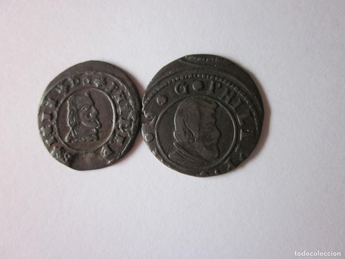 Monedas de Espa&ntilde;a: 2 Monedas de 16 Marav. Granada 1662 N y Madrid 1664 S. Varianres de acu&ntilde;aci&oacute;n.
