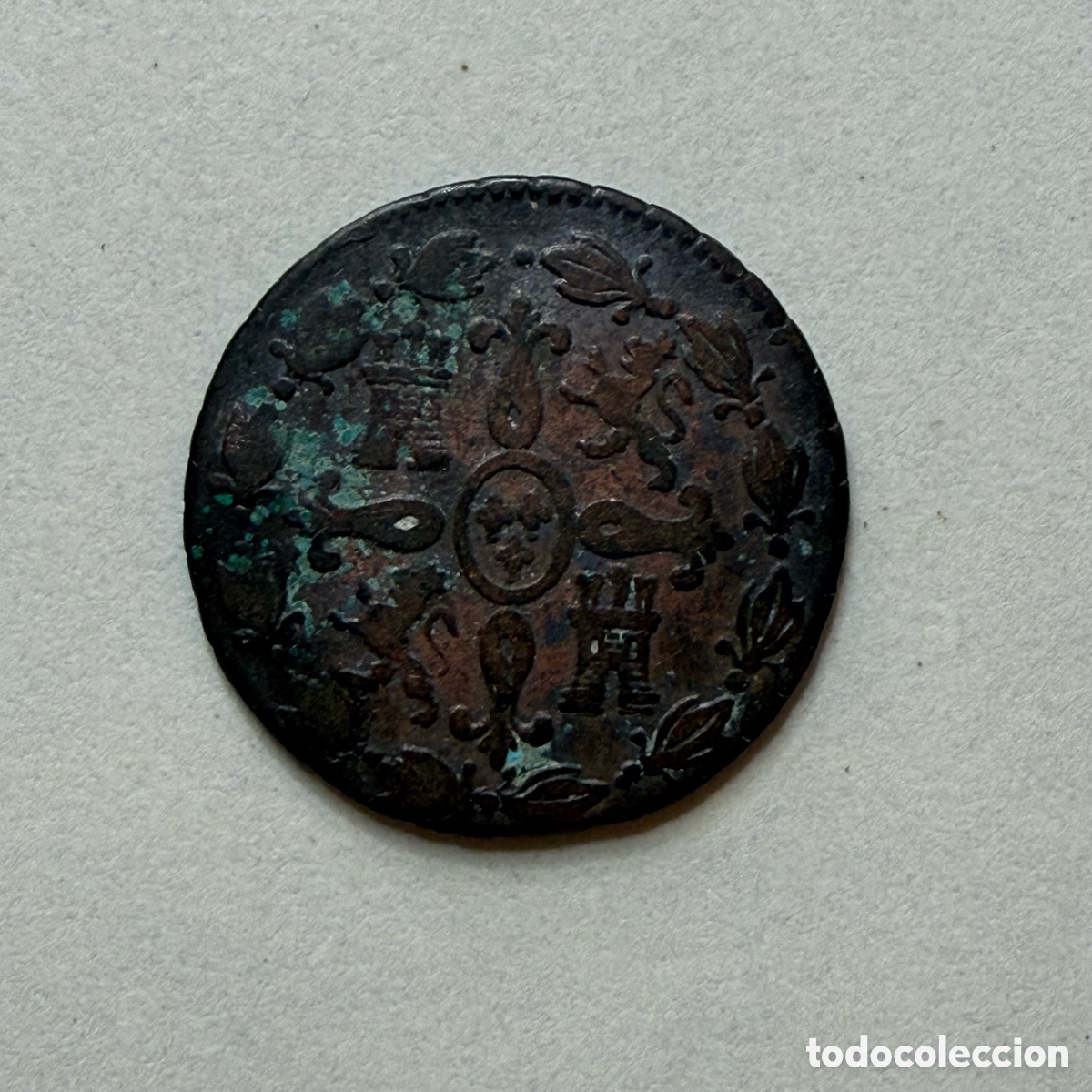 Monedas de Espa&ntilde;a: FERNANDO VII - SEGOVIA - 4 MARAVEDIS 1827 - Foto 2