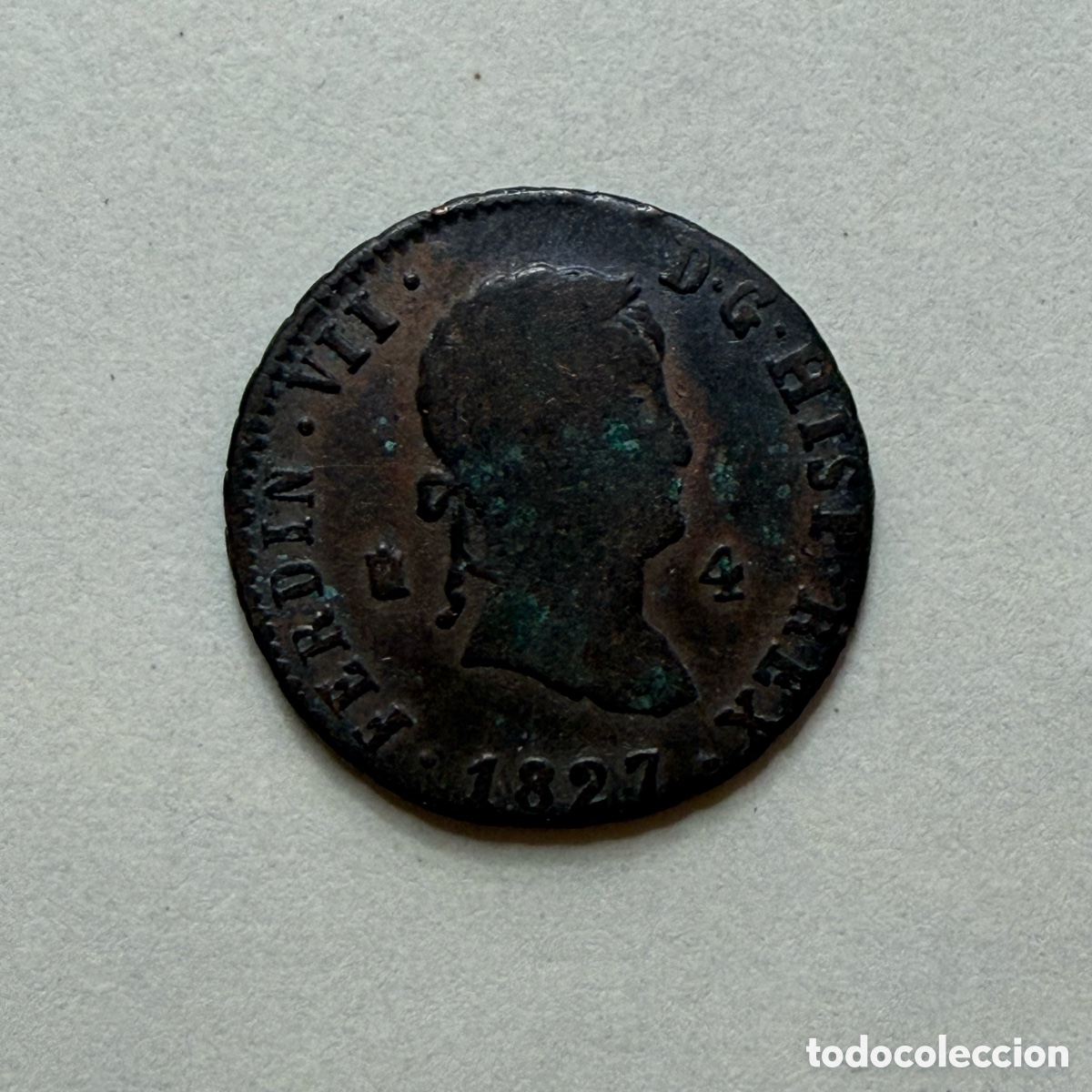 Monedas de Espa&ntilde;a: FERNANDO VII - SEGOVIA - 4 MARAVEDIS 1827