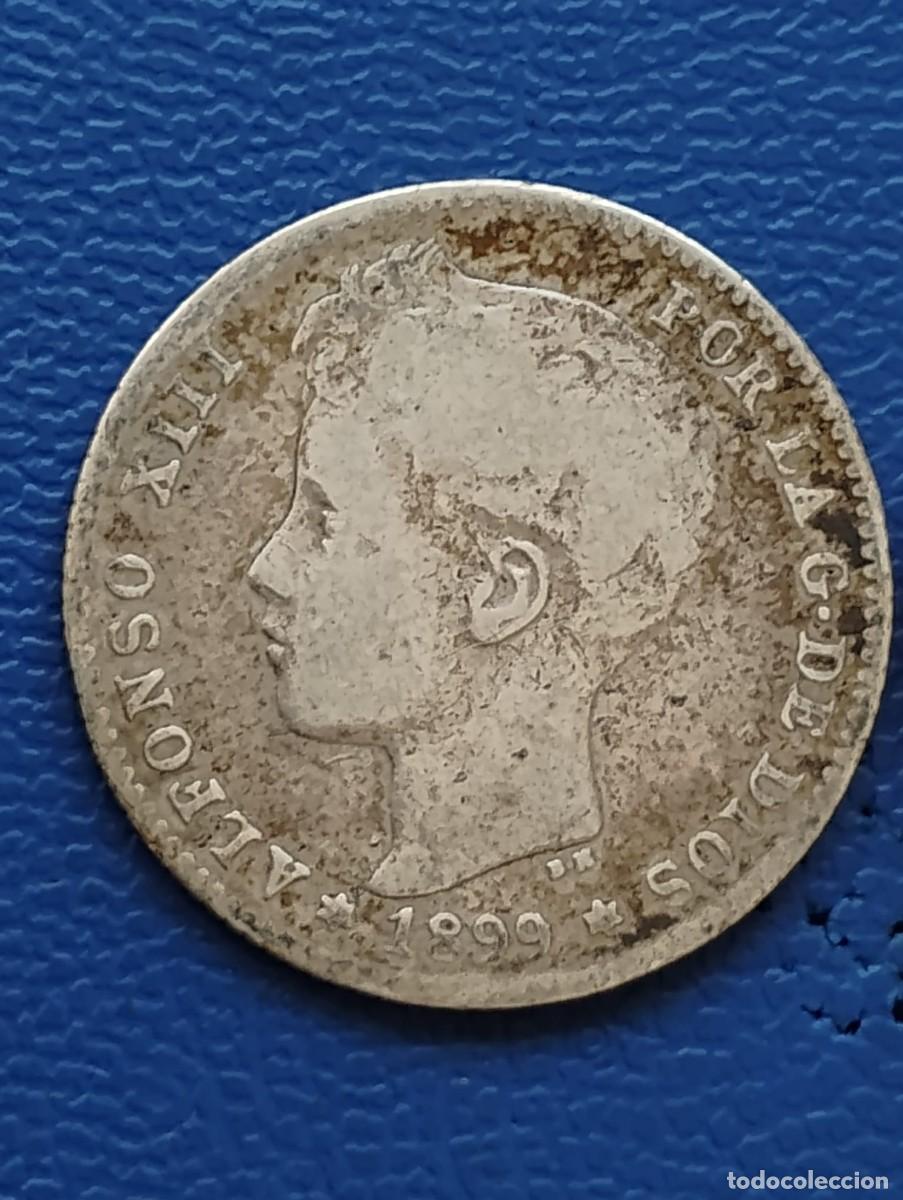 Monedas de Espa&ntilde;a: MONEDA 1 PESETA 1899 PLATA - ALFONSO XIII - *ESTRELLAS ILEGIBLES