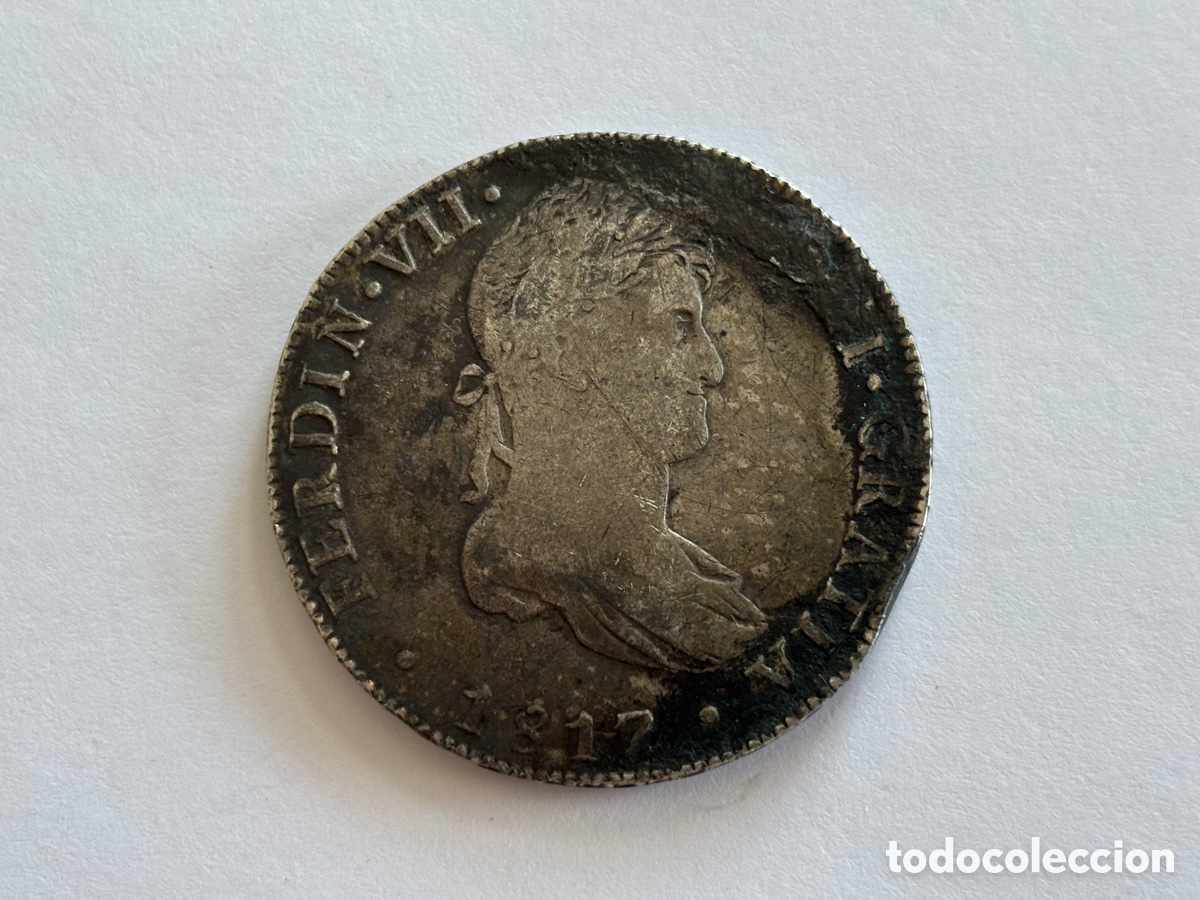 Monedas de Espa&ntilde;a: FERNANDO VII * 8 REALES 1817 LIMA JT * PLATA