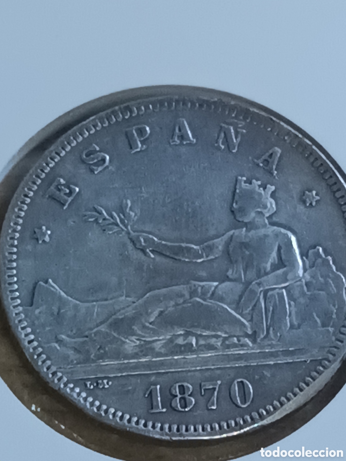 Monedas de Espa&ntilde;a: MONEDA DE 2 PESETAS DE PLATA A&Ntilde;O 1870