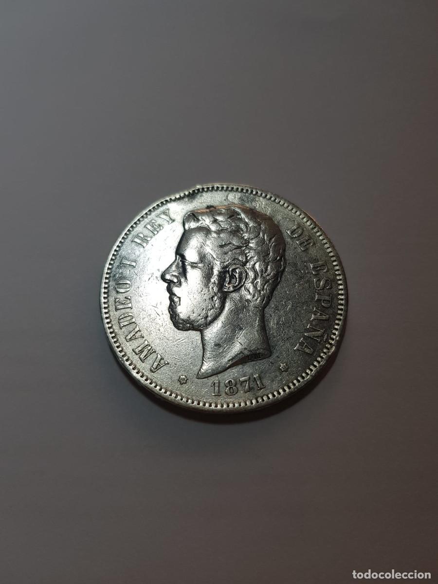 Monedas de Espa&ntilde;a: ESPA&Ntilde;A-AMADEO I- 5 PESETAS-1871*18-71 SDM