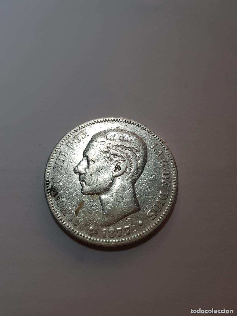 Monedas de Espa&ntilde;a: ESPA&Ntilde;A-ALFONSO XII- 5 PESETAS-1877-DEM