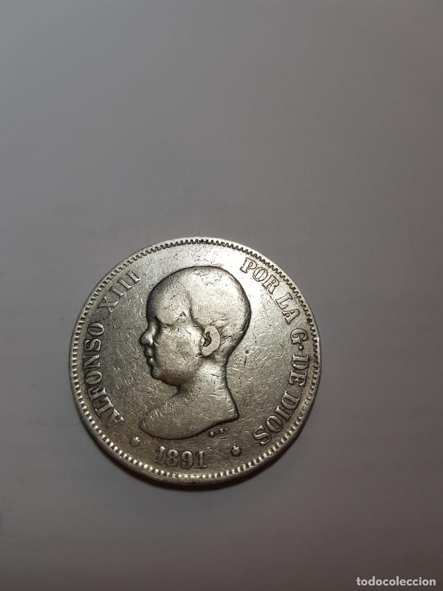 Monedas de Espa&ntilde;a: ESPA&Ntilde;A-ALFONSO XIII- 5 PESETAS-1891-PGM