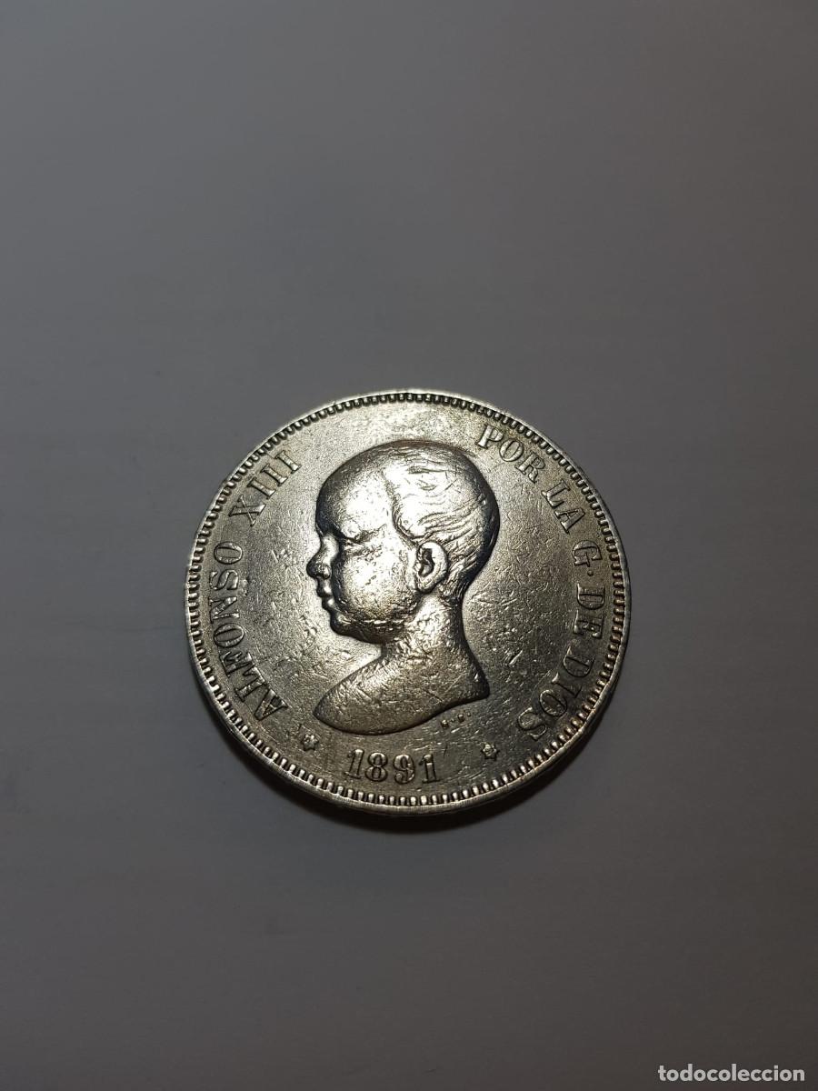 Monedas de Espa&ntilde;a: ESPA&Ntilde;A-ALFONSO XIII- 5 PESETAS-1891*91 PGM