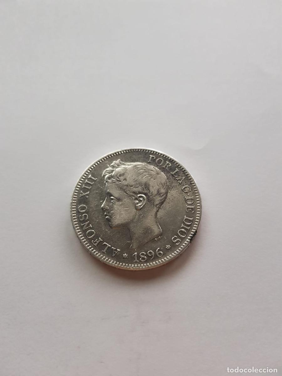 Monedas de Espa&ntilde;a: ESPA&Ntilde;A-ALFONSO XIII- 5 PESETAS-1896*18-96 PGV