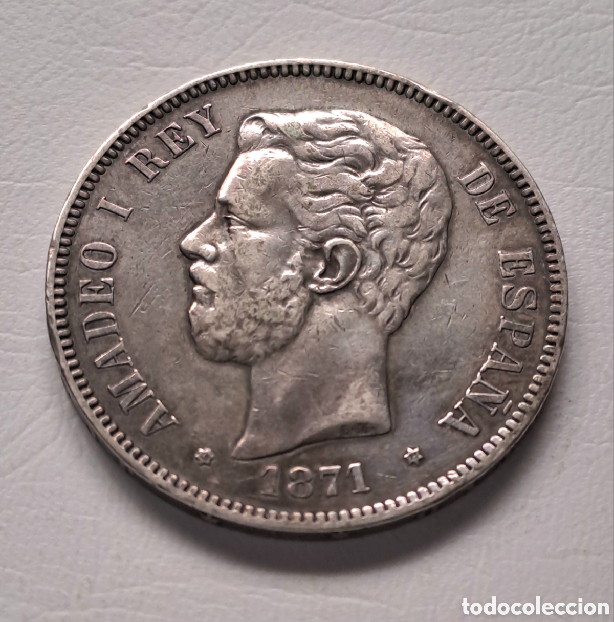 Monedas de Espa&ntilde;a: Espa&ntilde;a 5 pesetas 1871 Amadeo I
